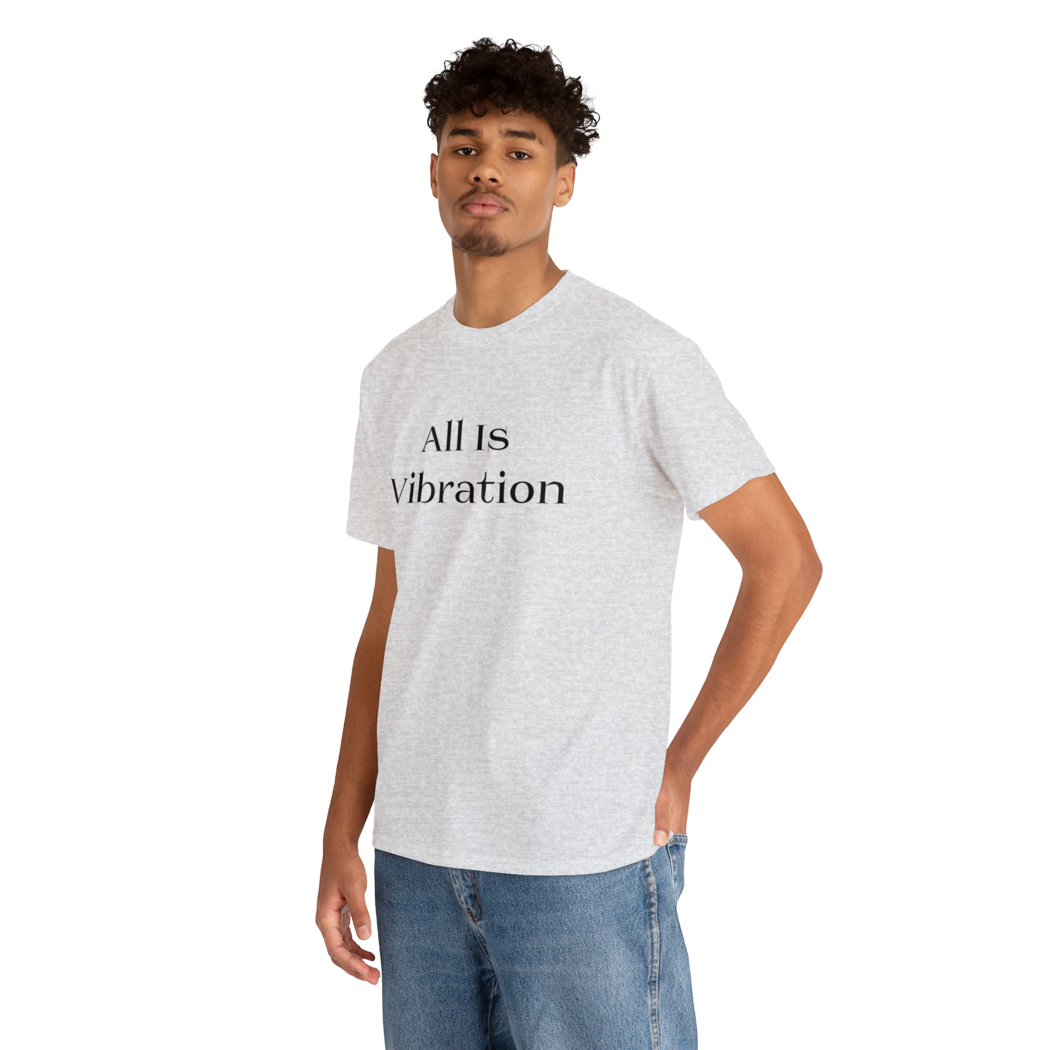 All Is Vibration Blk Letter Unisex Heavy Cotton Tee