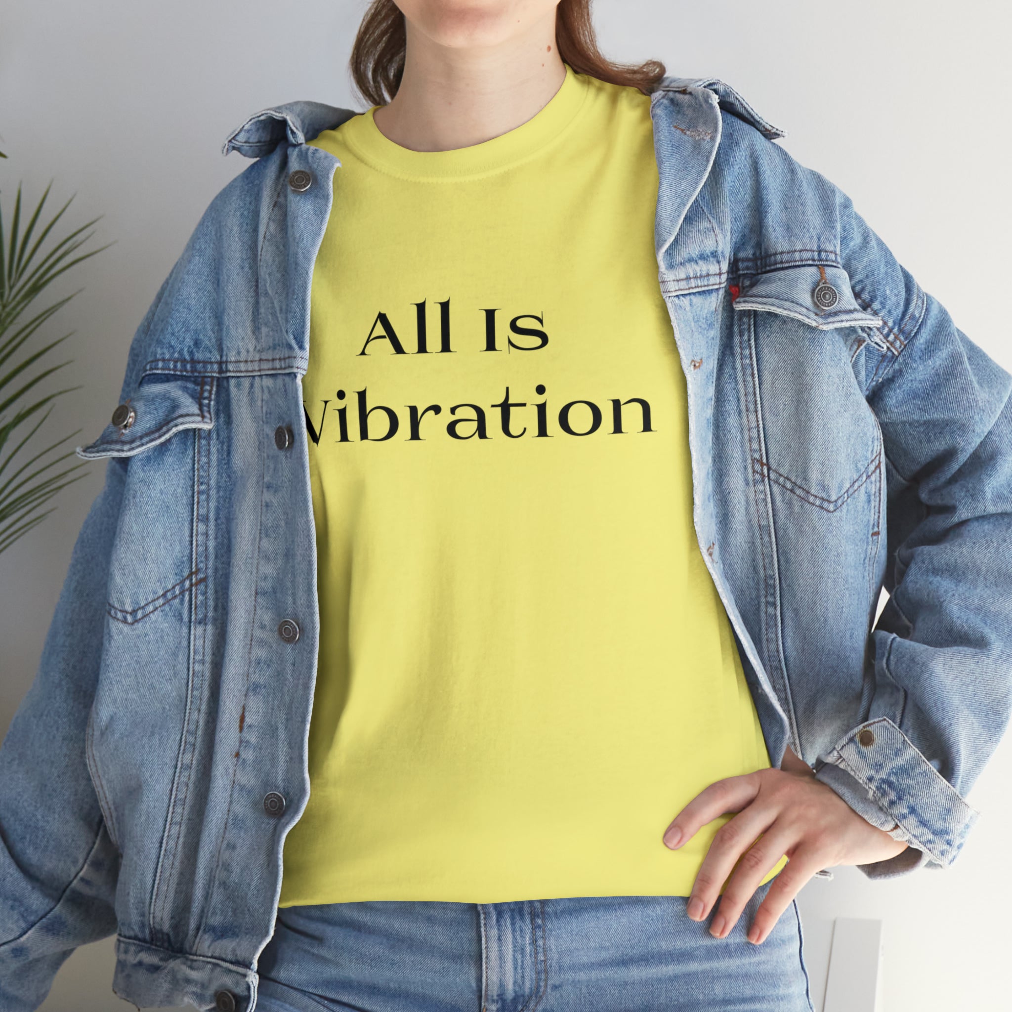 All Is Vibration Blk Letter Unisex Heavy Cotton Tee