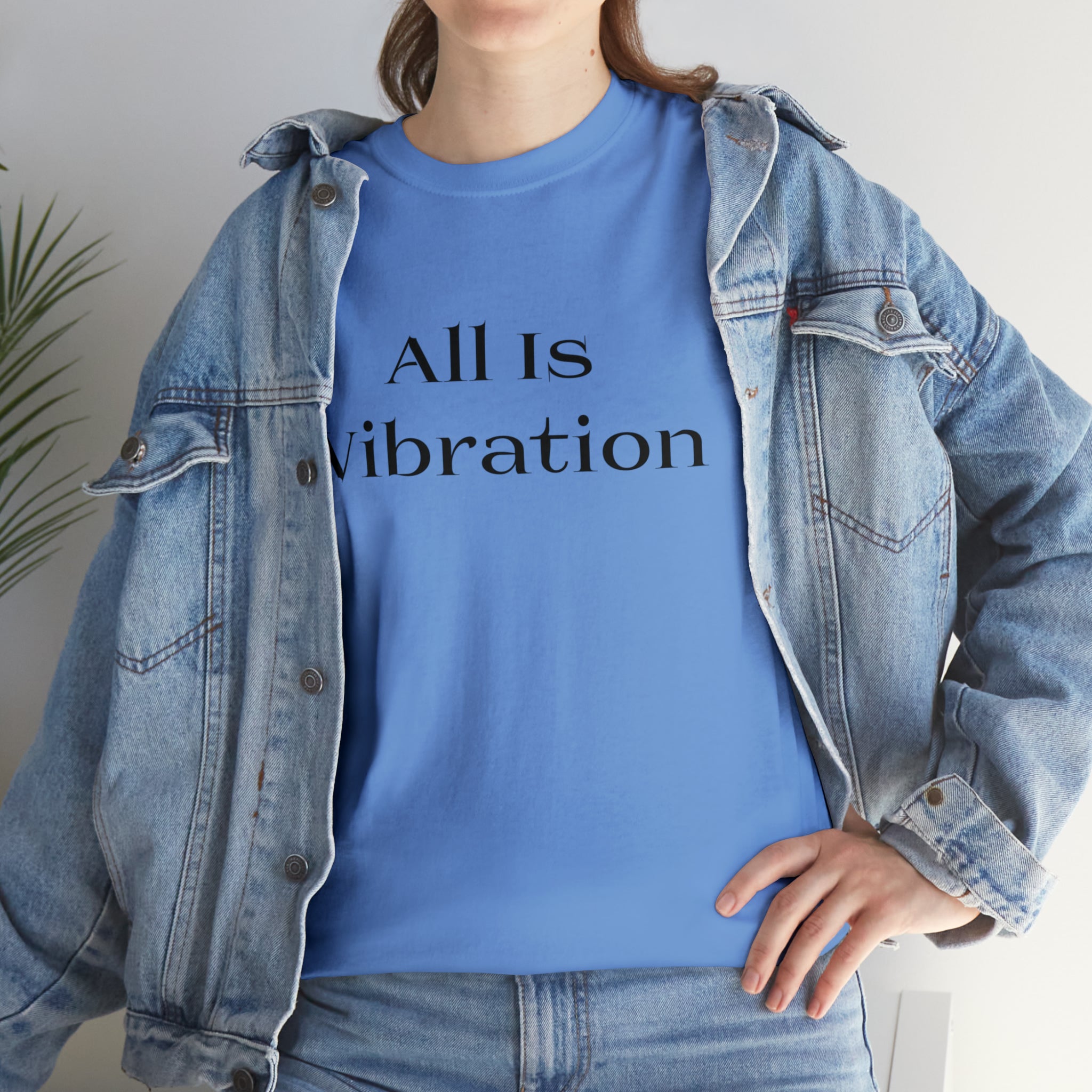 All Is Vibration Blk Letter Unisex Heavy Cotton Tee