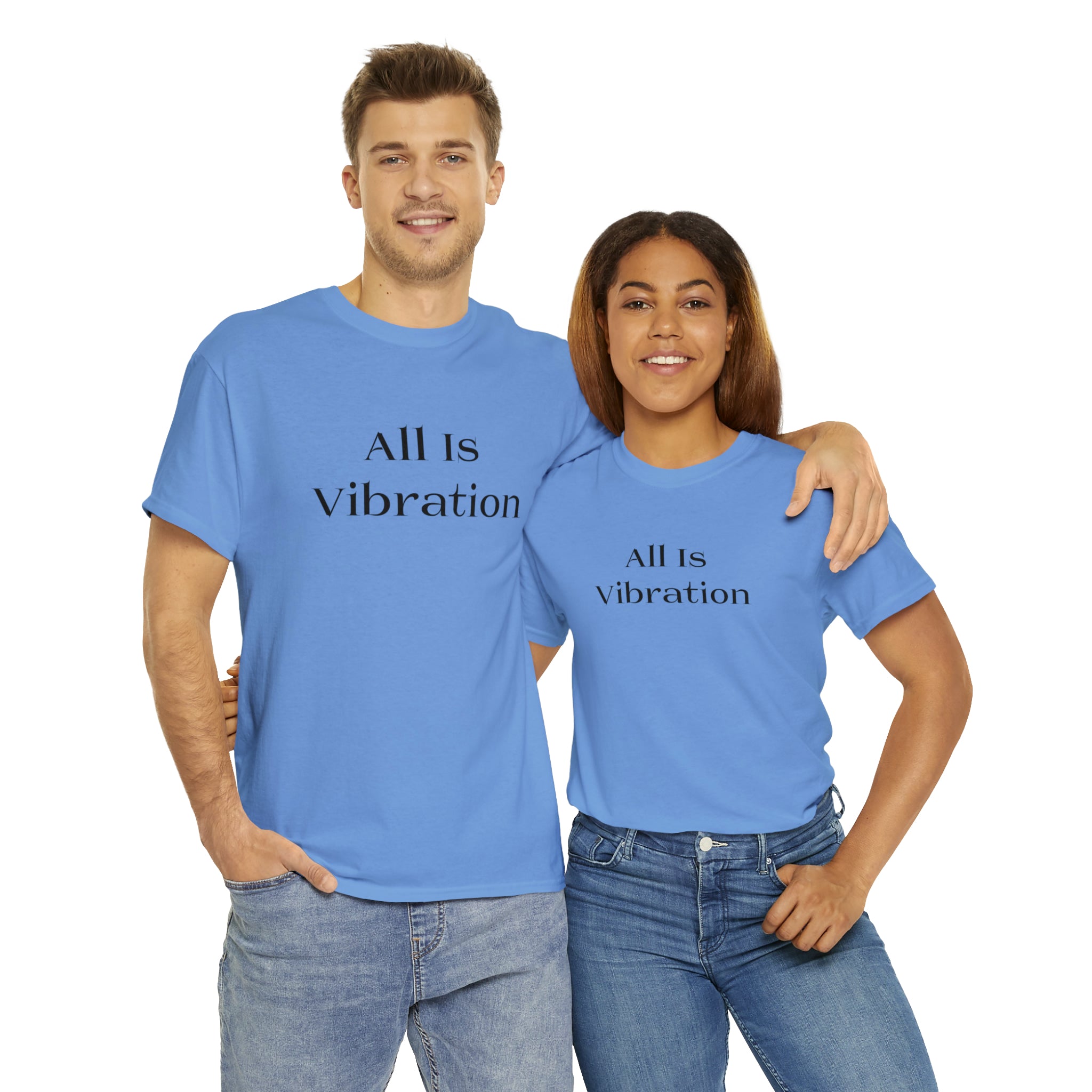 All Is Vibration Blk Letter Unisex Heavy Cotton Tee