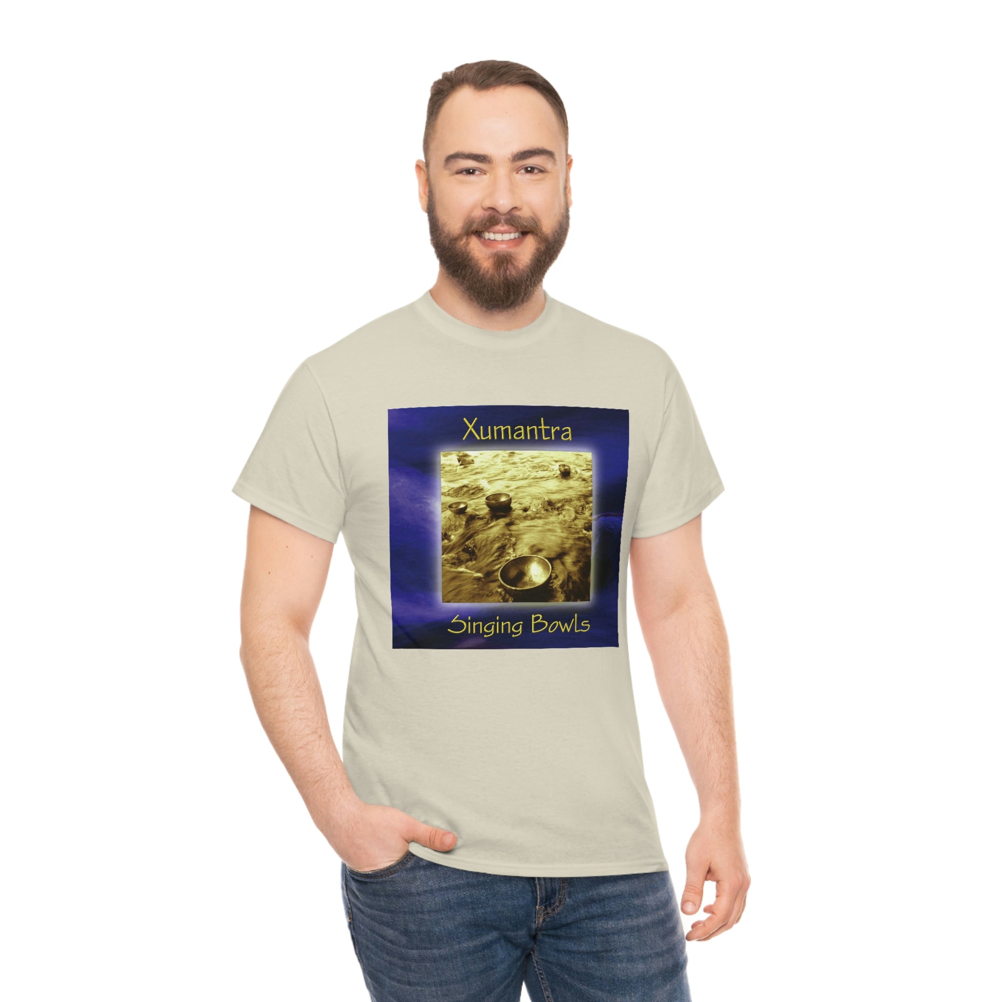 Xumantra Singing Bowls Unisex Heavy Cotton Tee