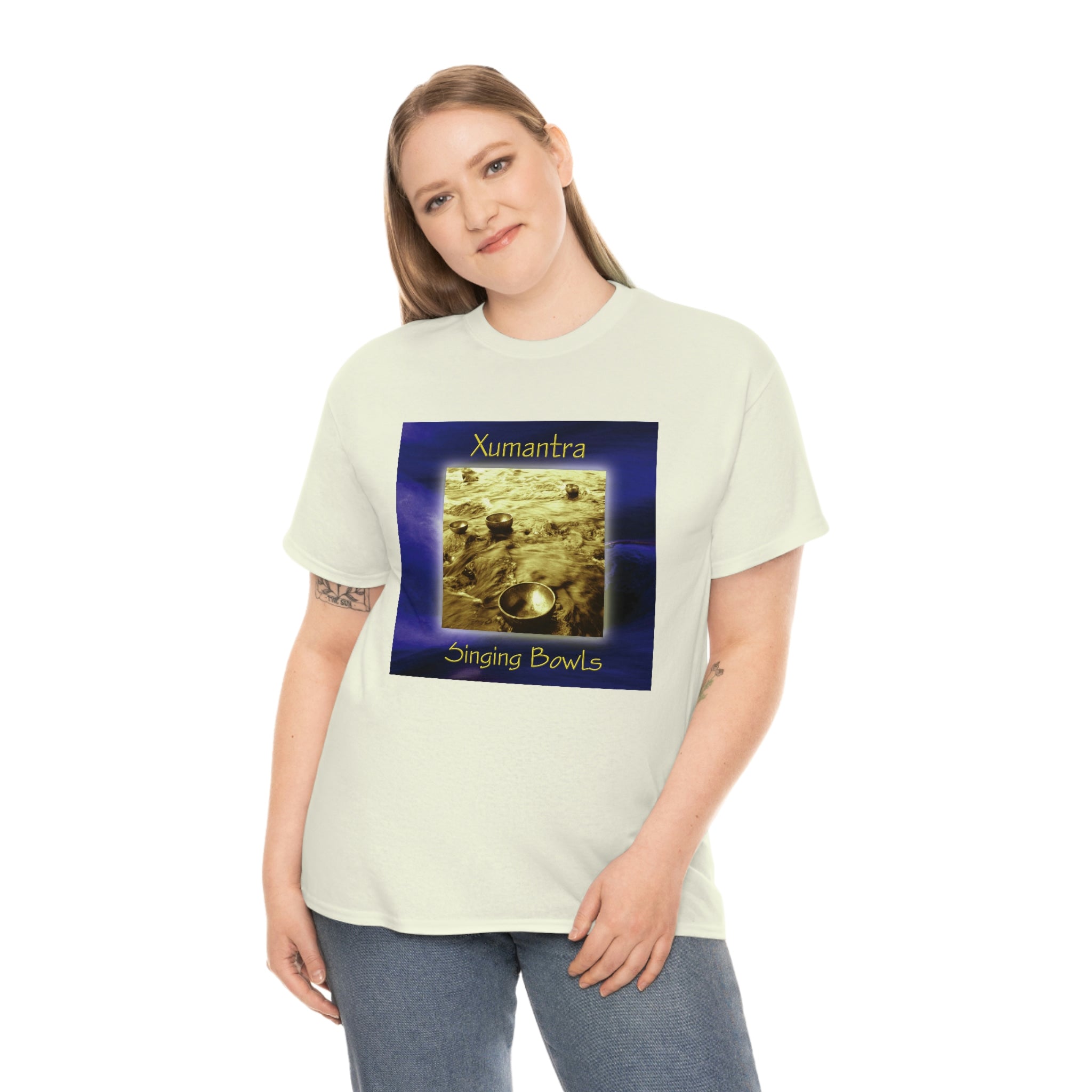 Xumantra Singing Bowls Unisex Heavy Cotton Tee