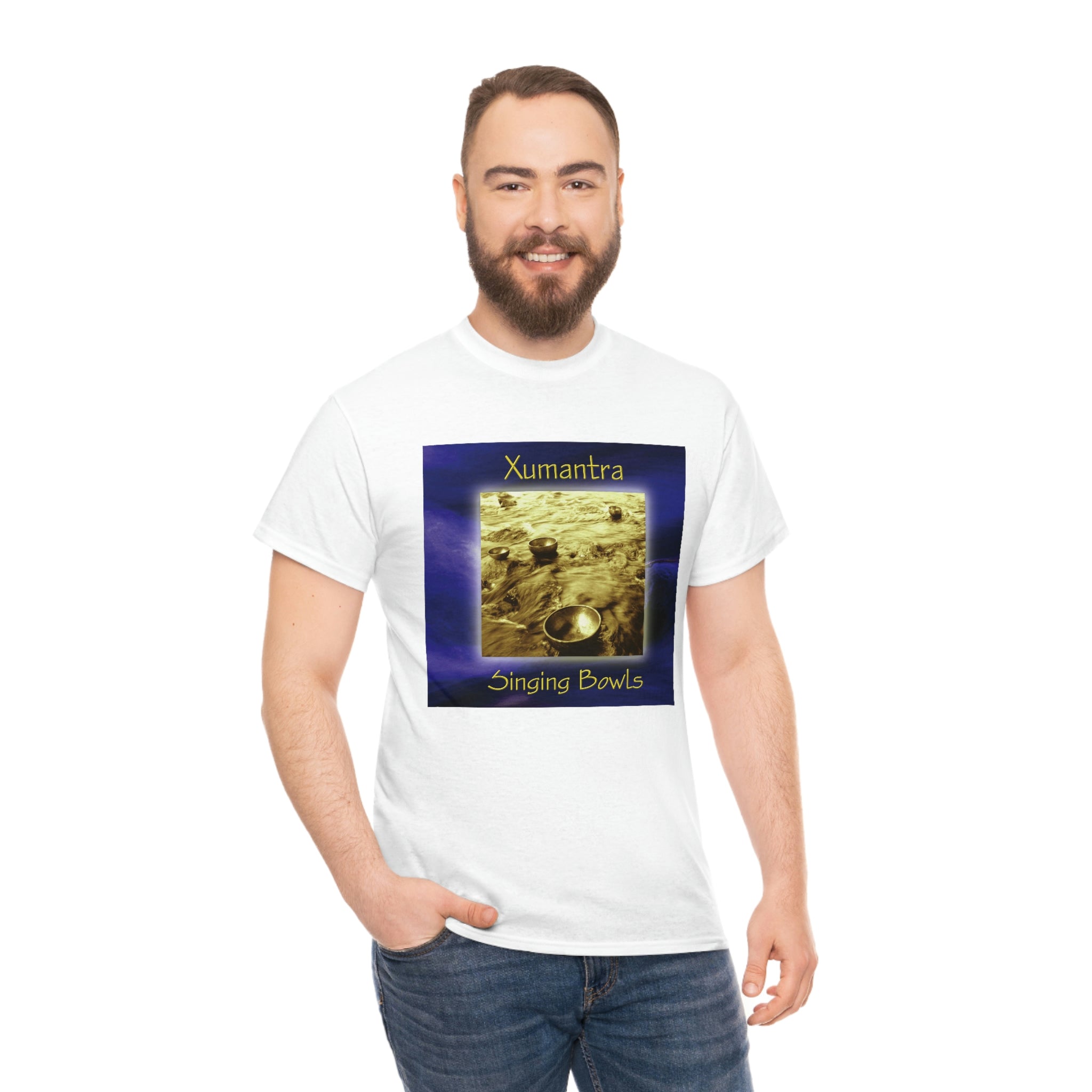 Xumantra Singing Bowls Unisex Heavy Cotton Tee