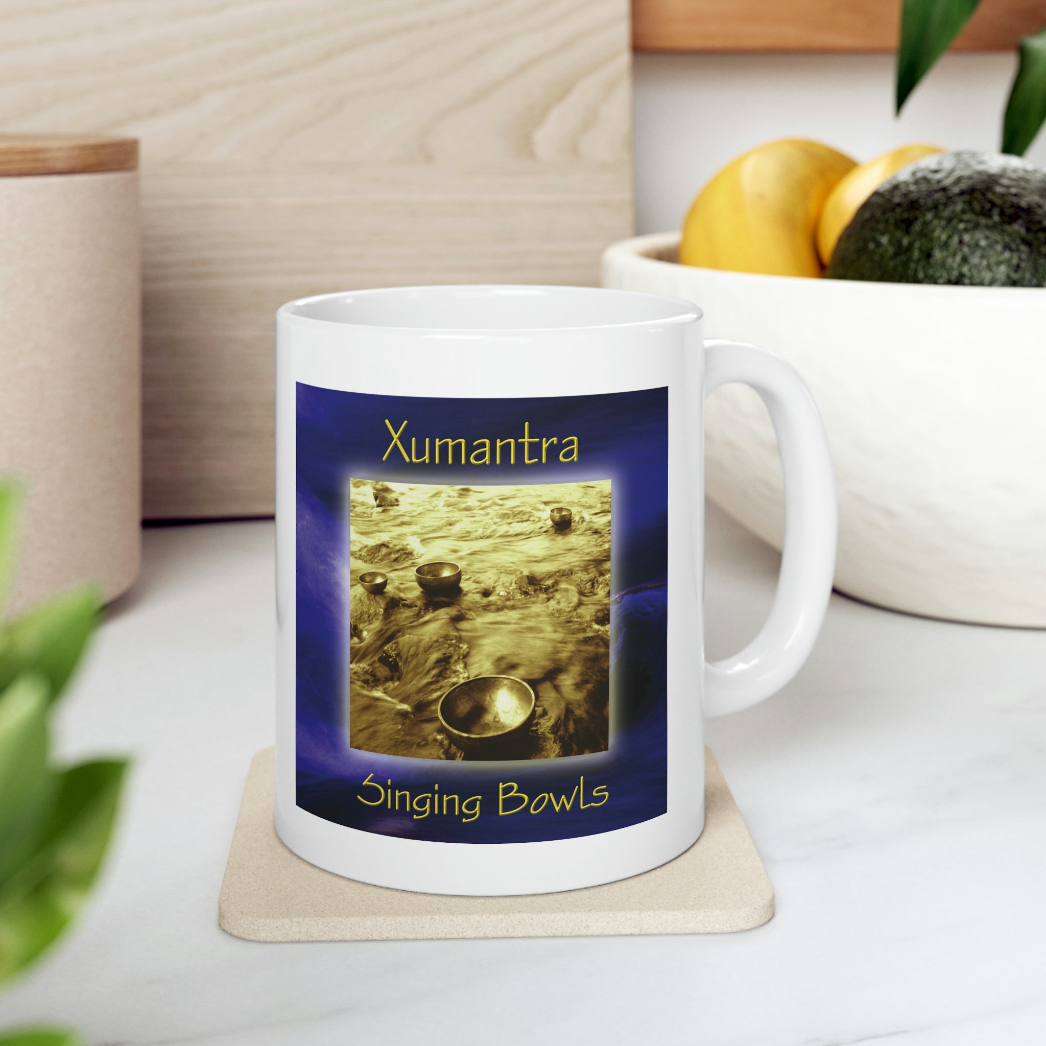 Xumantra Singing Bowls Ceramic Mug 11oz