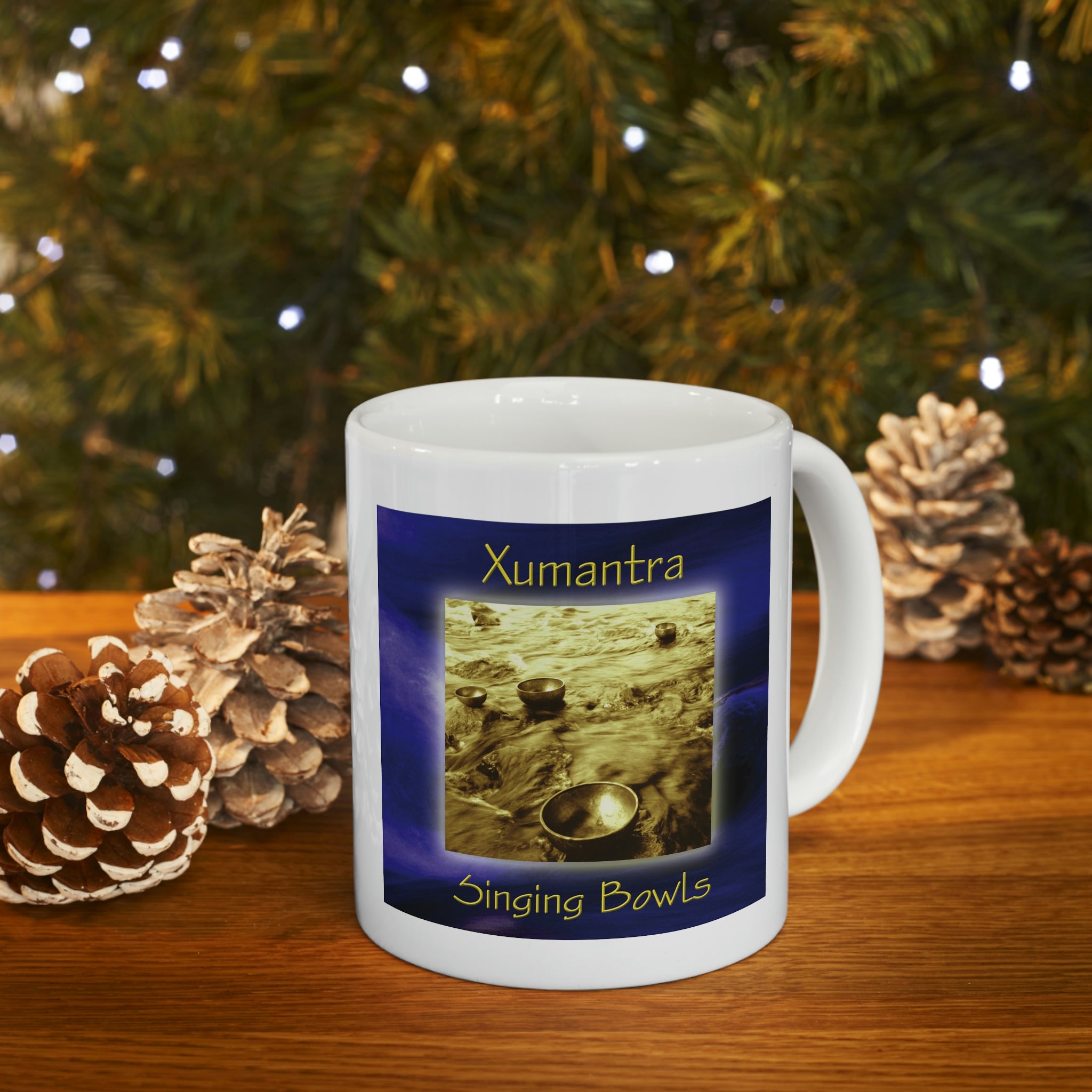 Xumantra Singing Bowls Ceramic Mug 11oz