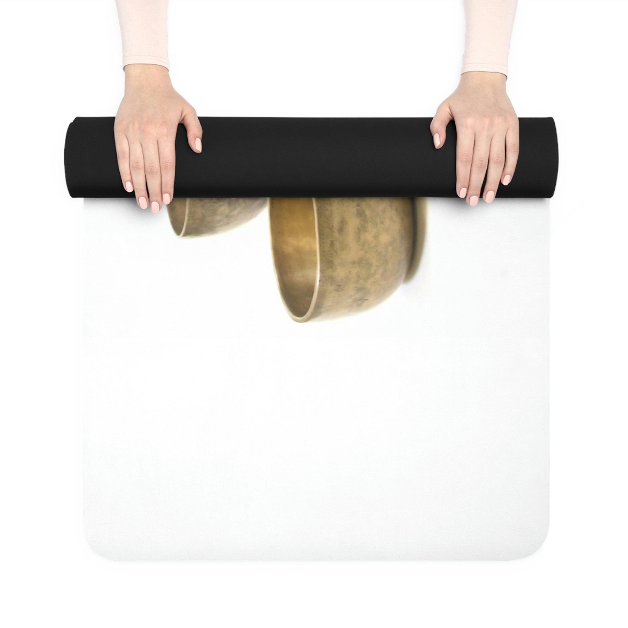 Nine Singing Bowls Rubber Yoga Mat