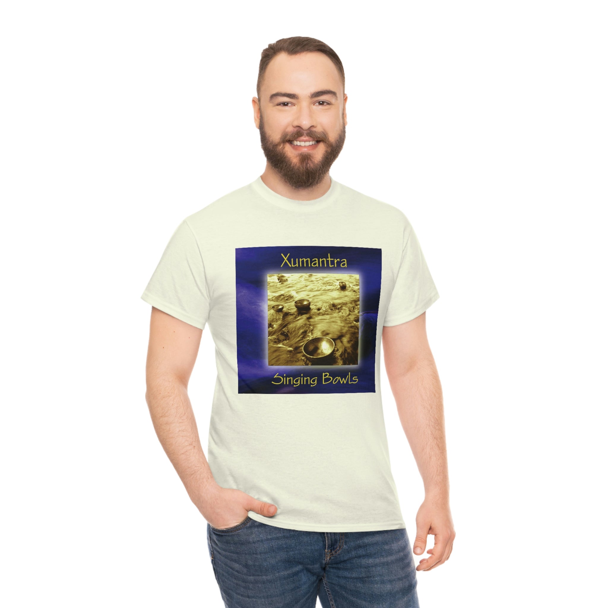 Xumantra Singing Bowls Unisex Heavy Cotton Tee