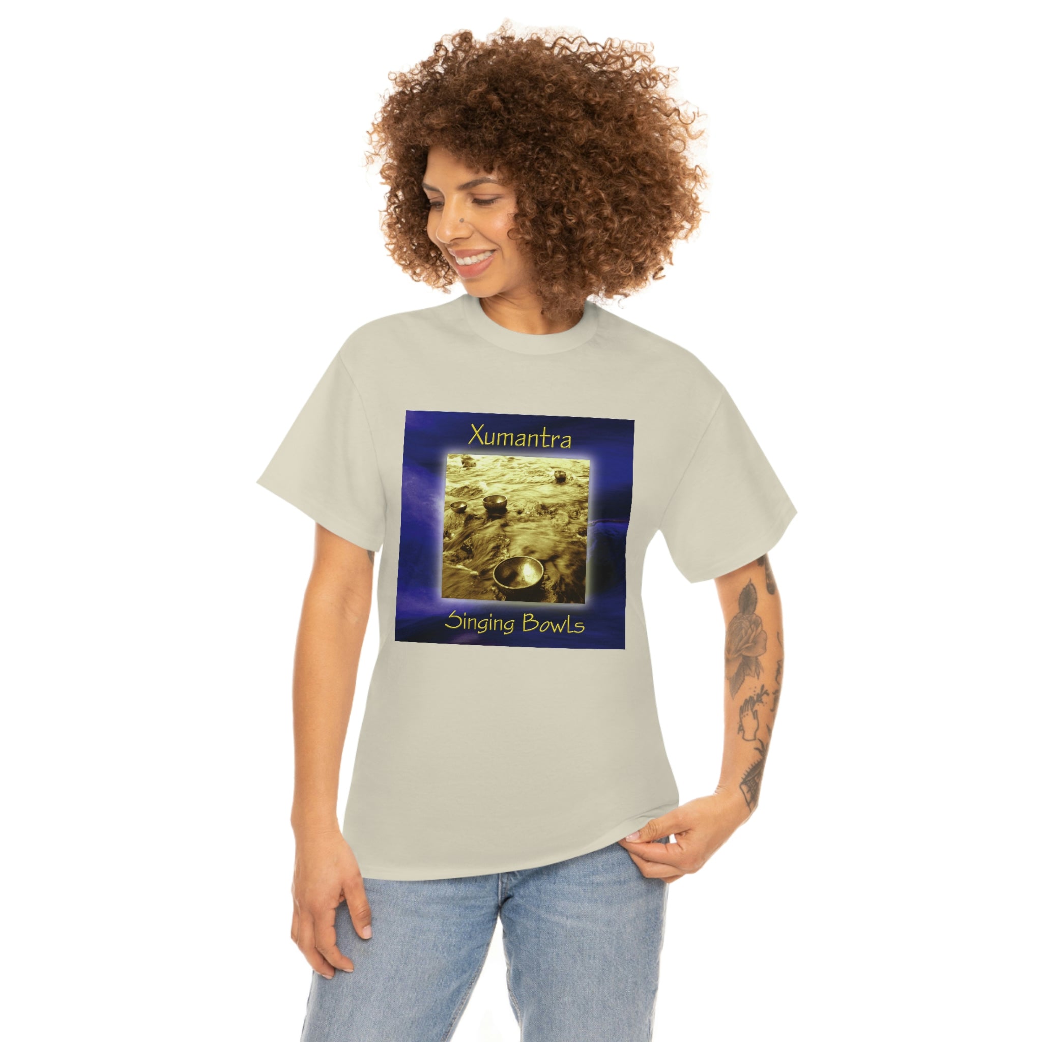 Xumantra Singing Bowls Unisex Heavy Cotton Tee