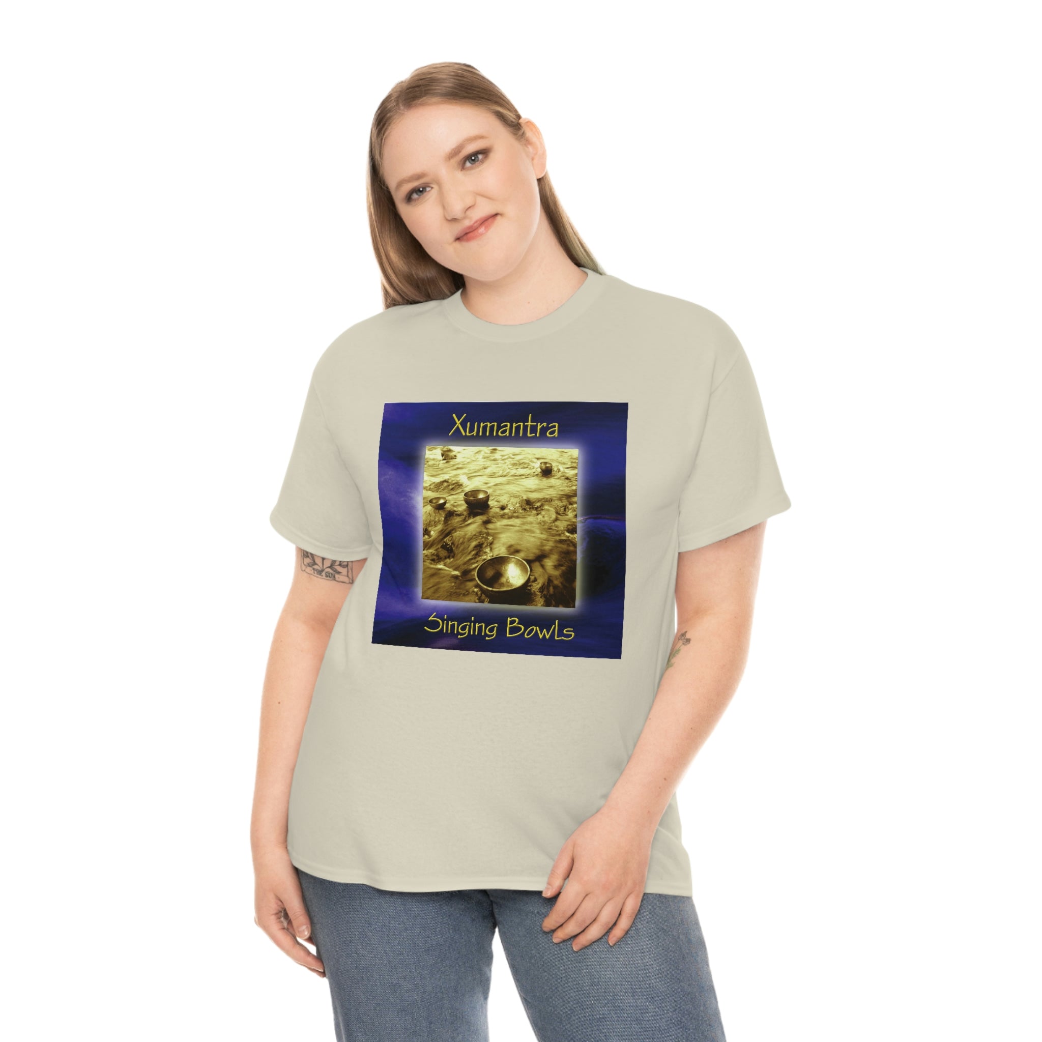 Xumantra Singing Bowls Unisex Heavy Cotton Tee